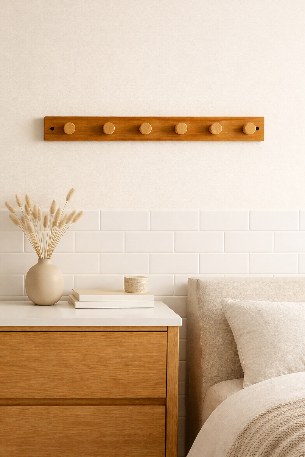 Atelier HM Design - Vendita all'ingrosso Gancio da parete - Gancio da parete in legno massiccio, Portaoggetti da parete per cappotti0