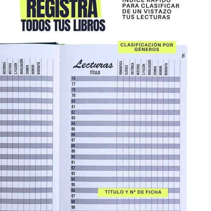 Pedrita Parker - Wholesale Journal/Diary - Reading Journal “The Great Adventure of Reading” - Hardcover stitched notebook to record up to 100 books3