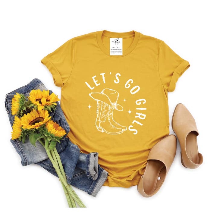 Blonde Ambition Apparel & Designs - Wholesale T-Shirt (Graphic) - Women's - Let's Go Girls Tee | Exclusive Design | Western Tee5