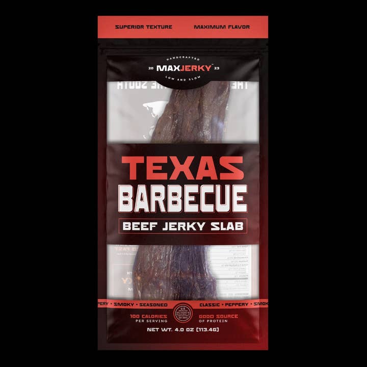 MaxJerky - Wholesale Jerky - Texas Barbecue Uncut Beef Slab (4oz)