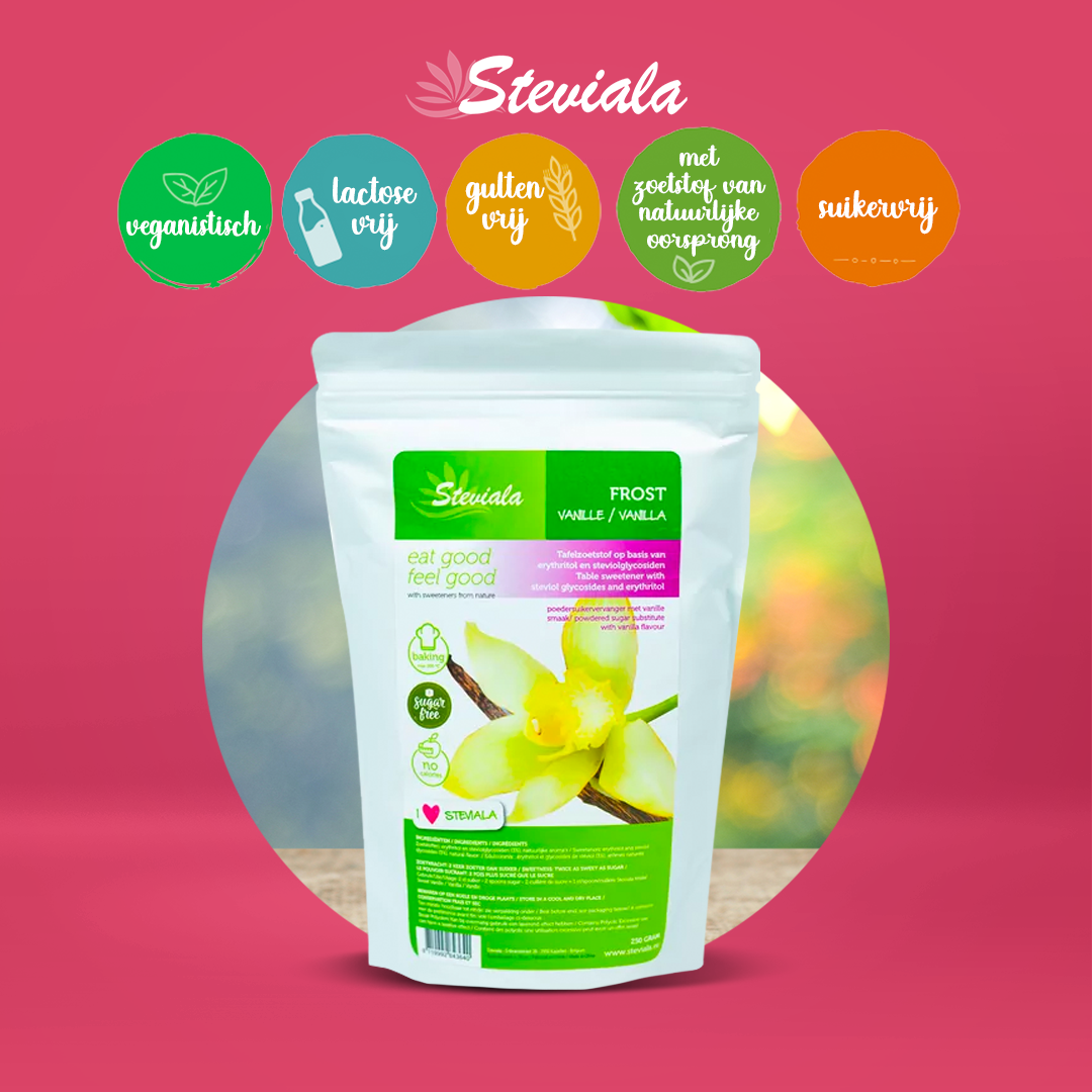 Meezy - Venta al por mayor Azúcar - Steviala Frost Vainilla - Azúcar en polvo - 250g1