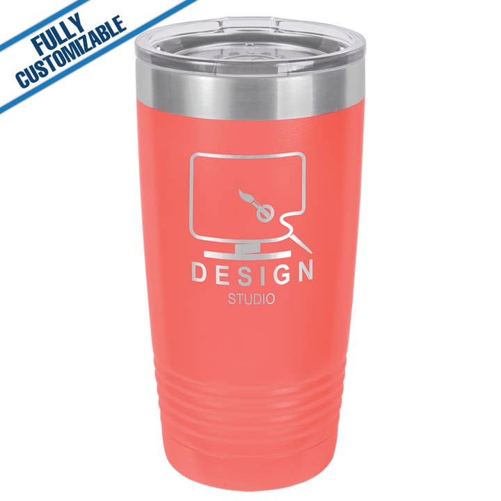GiftWorksPlus - Wholesale Insulated Mug/Tumbler - 20oz. Engraved Tumbler with Flip Lid - Fully Customizable17