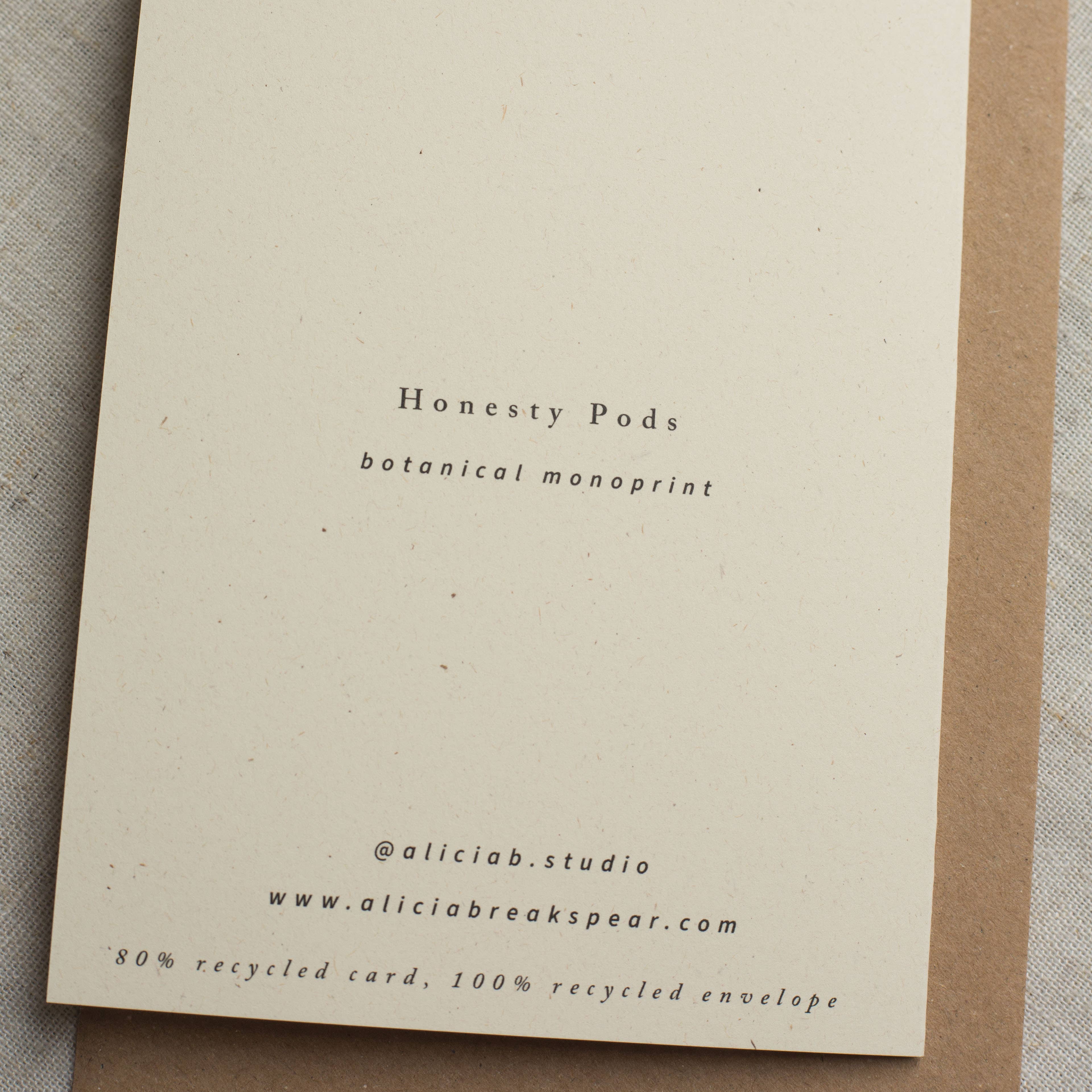 Alicia Breakspear - Wholesale Everyday Greeting Card - Honesty Pods Floral Greeting Card A6 Recycled Card 5