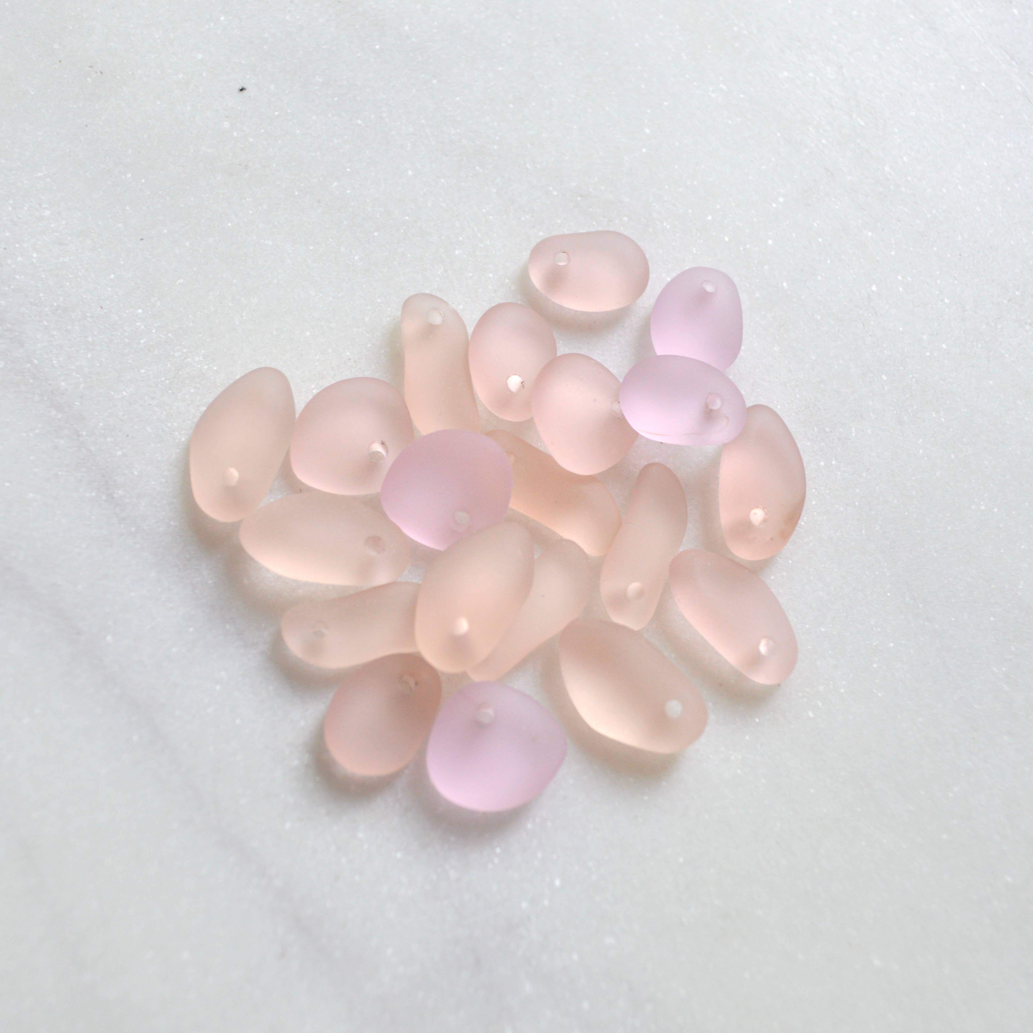 Salty But Sweet - Wholesale Dangle Earrings - Tiny Pink Glass Earrings4