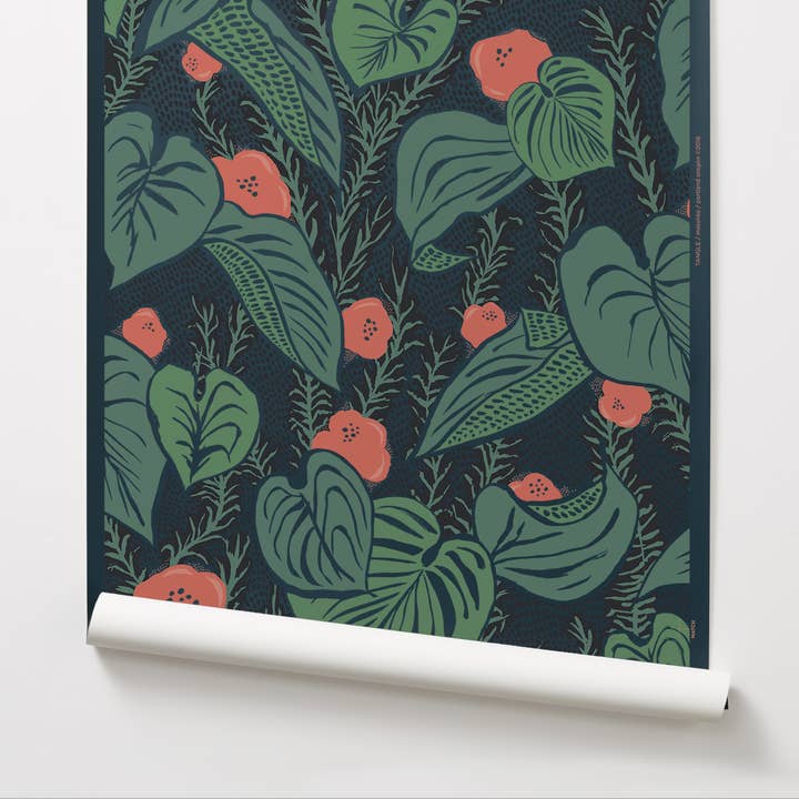 Tangle Hand-Screen-Printed Wallpaper for wholesale by Makelike