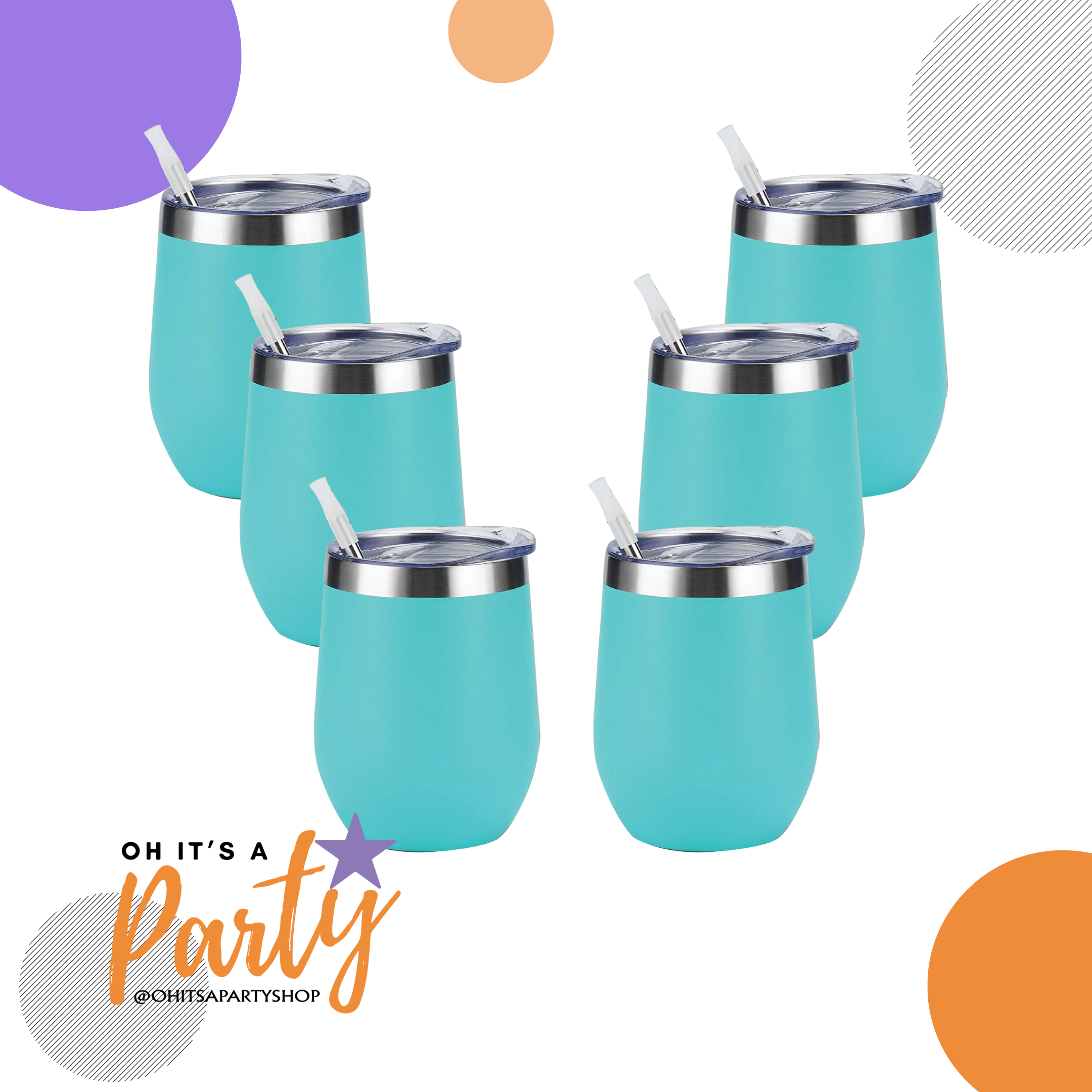 Oh It's A Party - Wholesale Insulated Mug/Tumbler - the Real Housewives 12Oz  Wine Tumblers, Stainless Steel3