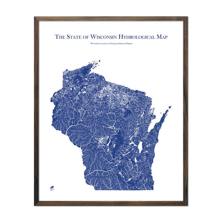 Wisconsin Hydrological Map for wholesale by Muir Way