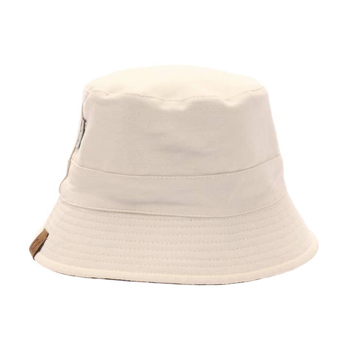 Dark Beige Leopard Reversible Rain Bucket Hat BK3695 for wholesale on Faire2