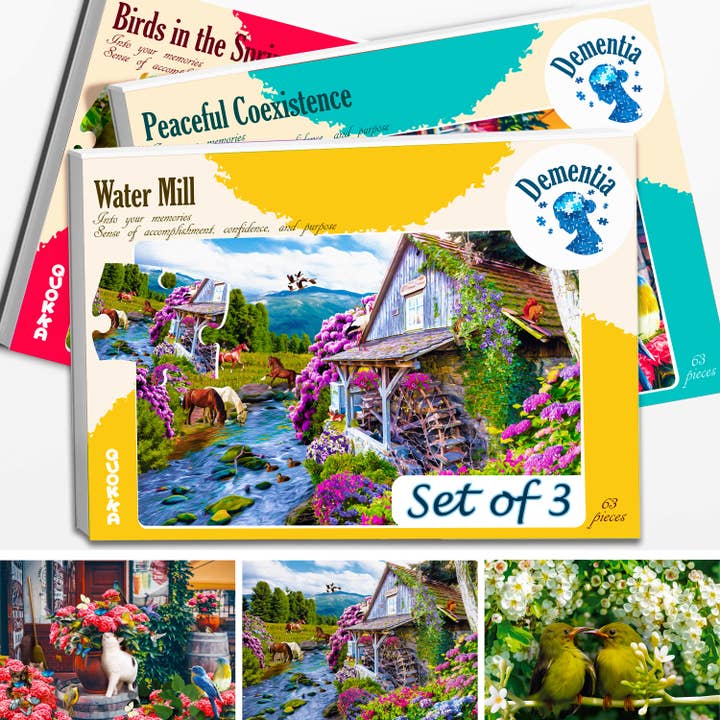 Dementia Puzzles for Elderly 63 pieces | set of 3 for wholesale by QUOKKA