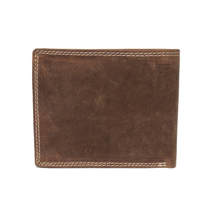 Arrigo - Wholesale Wallet - Men's - Men Billfold Wallet Buffalo Leather With Compact Model RFID17