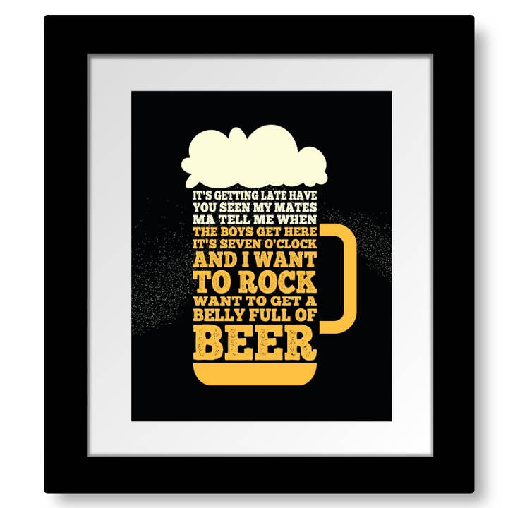 Samedi soir, c'est bien pour combattre Elton John - Art lyrique pour la vente par Song Lyrics Art