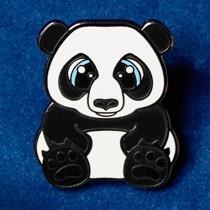 Niedliche Anstecknadel aus Pam The Panda aus Emaille für den Großhandel von Paw-pins