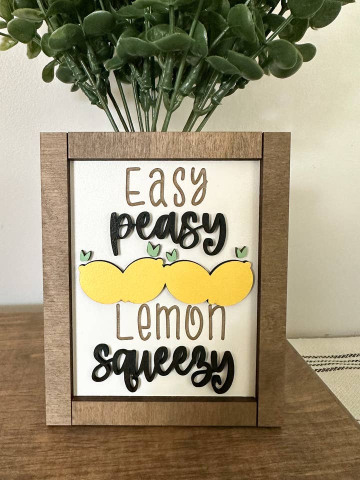 Limone & Cucina Decorazioni e Cartelli per Vassoi a Livelli in Stile Rustico per la vendita all'ingrosso da parte di Climbing Branches