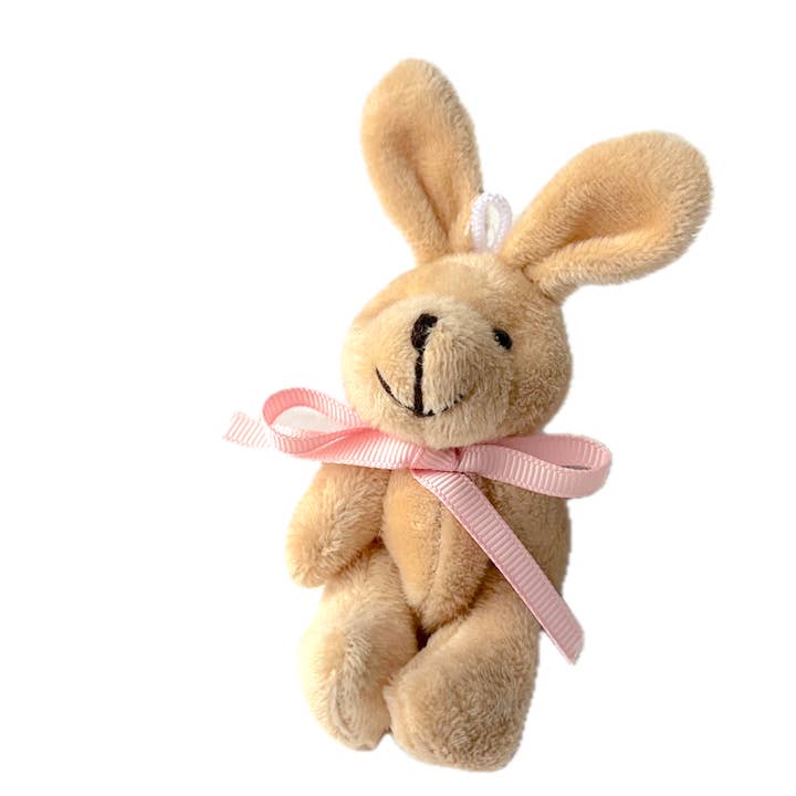 The Gifted Rat - Wholesale Stuffed/plush toy – Kids & baby - Small Plush Bunny Rabbit (Pink bow) 3