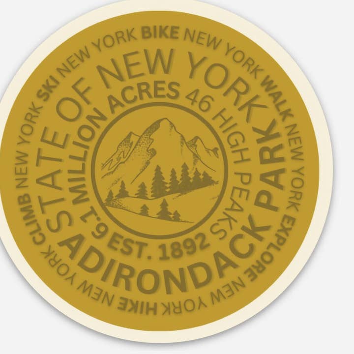 Just Wandering Co. - Wholesale Sticker - ADK Mountain Marker Sticker, Hiking Gift, 46, Water Bottle7