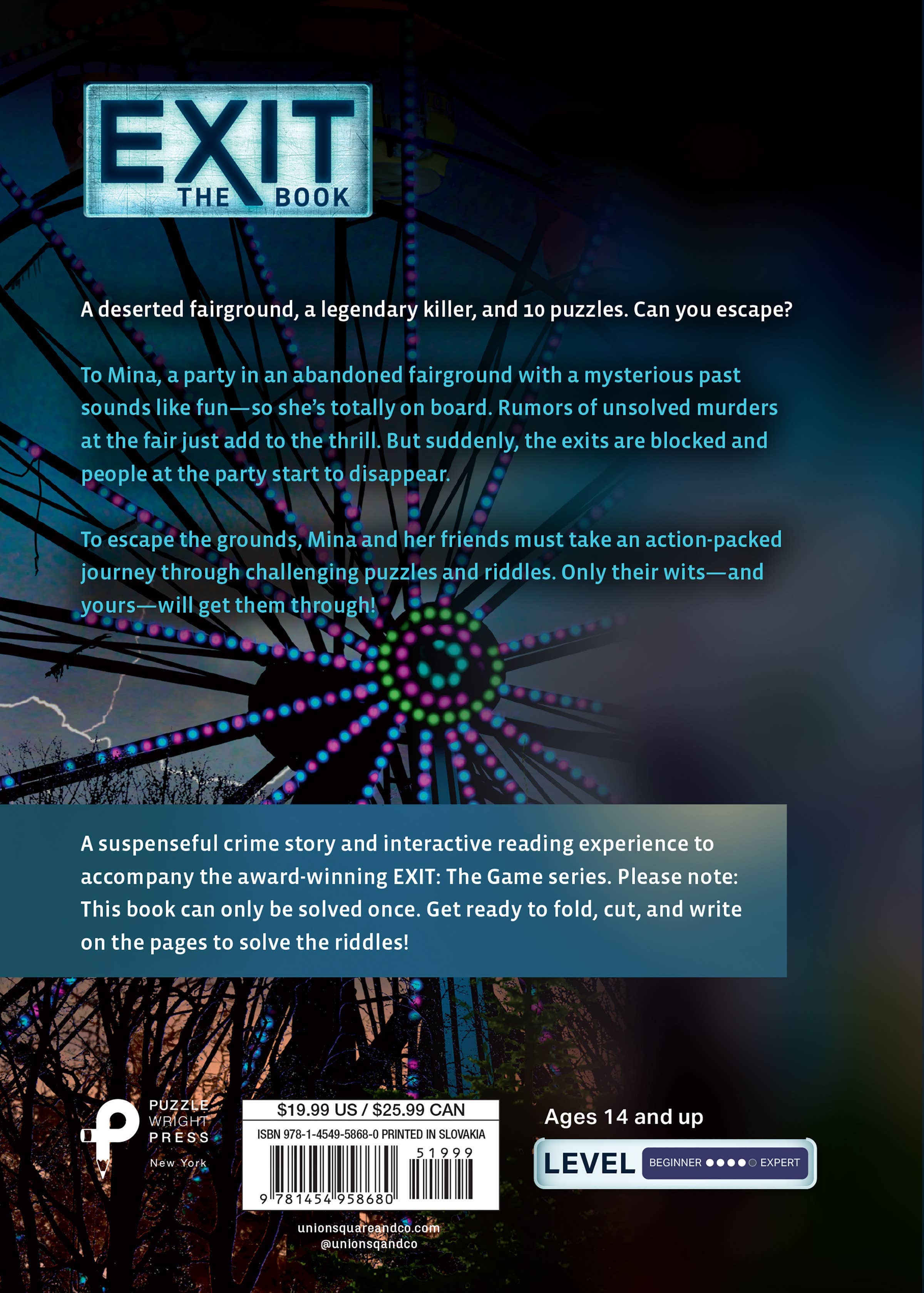 Hachette Book Group - Wholesale Middle Grade Book (9-12) - Exit: The Book - The Fairground of Fear: A Puzzle Novel1