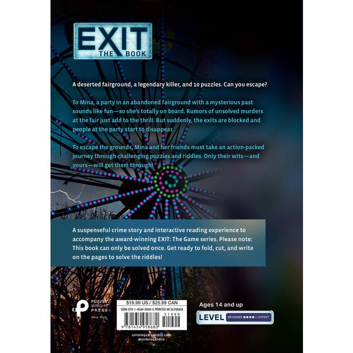 Hachette Book Group - Wholesale Middle Grade Book (9-12) - Exit: The Book - The Fairground of Fear: A Puzzle Novel1