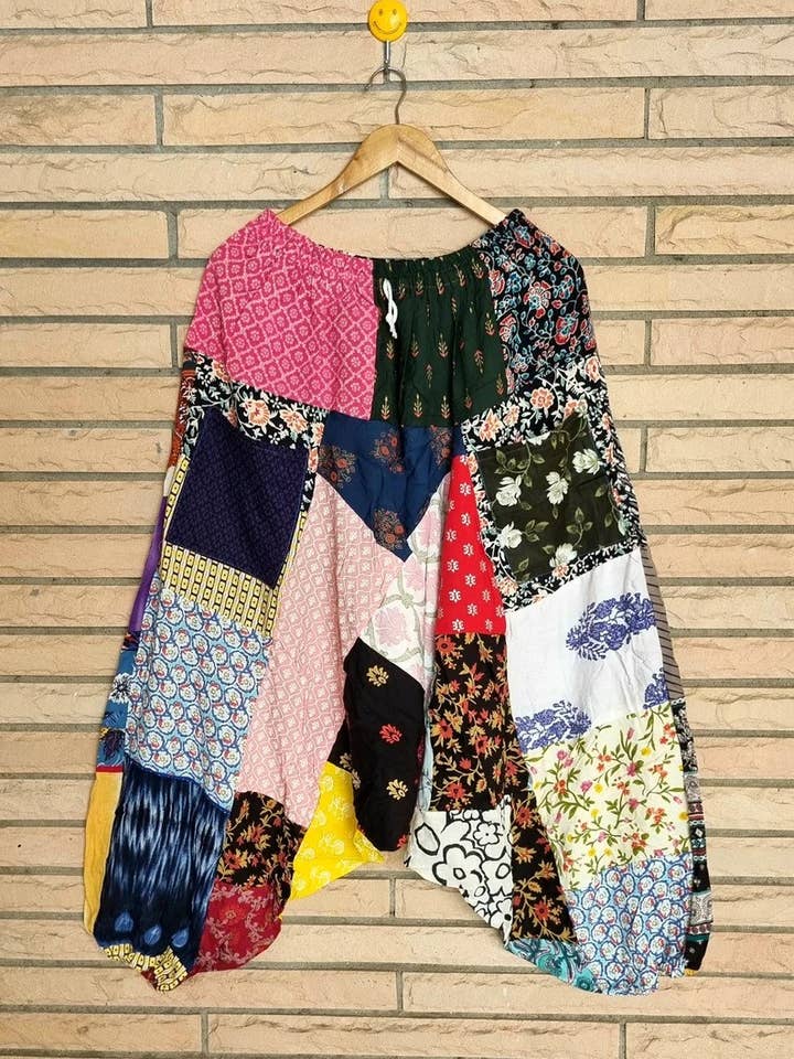 bhavnas boutique - Wholesale Pants – Women's - 5 Pcs Lot Indian Cotton Patchwork Afghani Pants Unisex Pants3