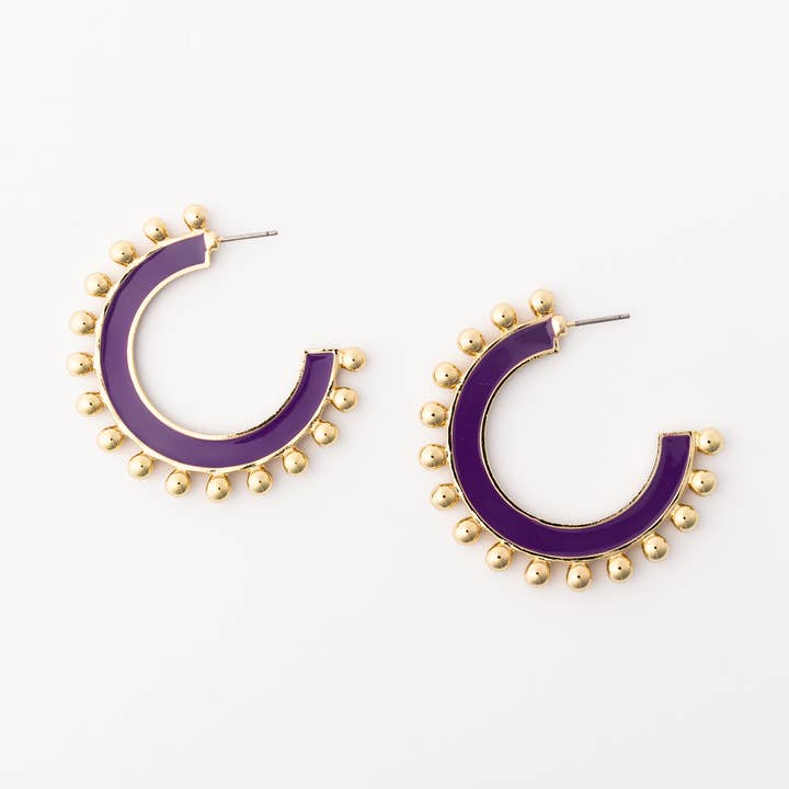 Øreringe Hadley Lilla & Guld L for engroshandel hos Michelle McDowell