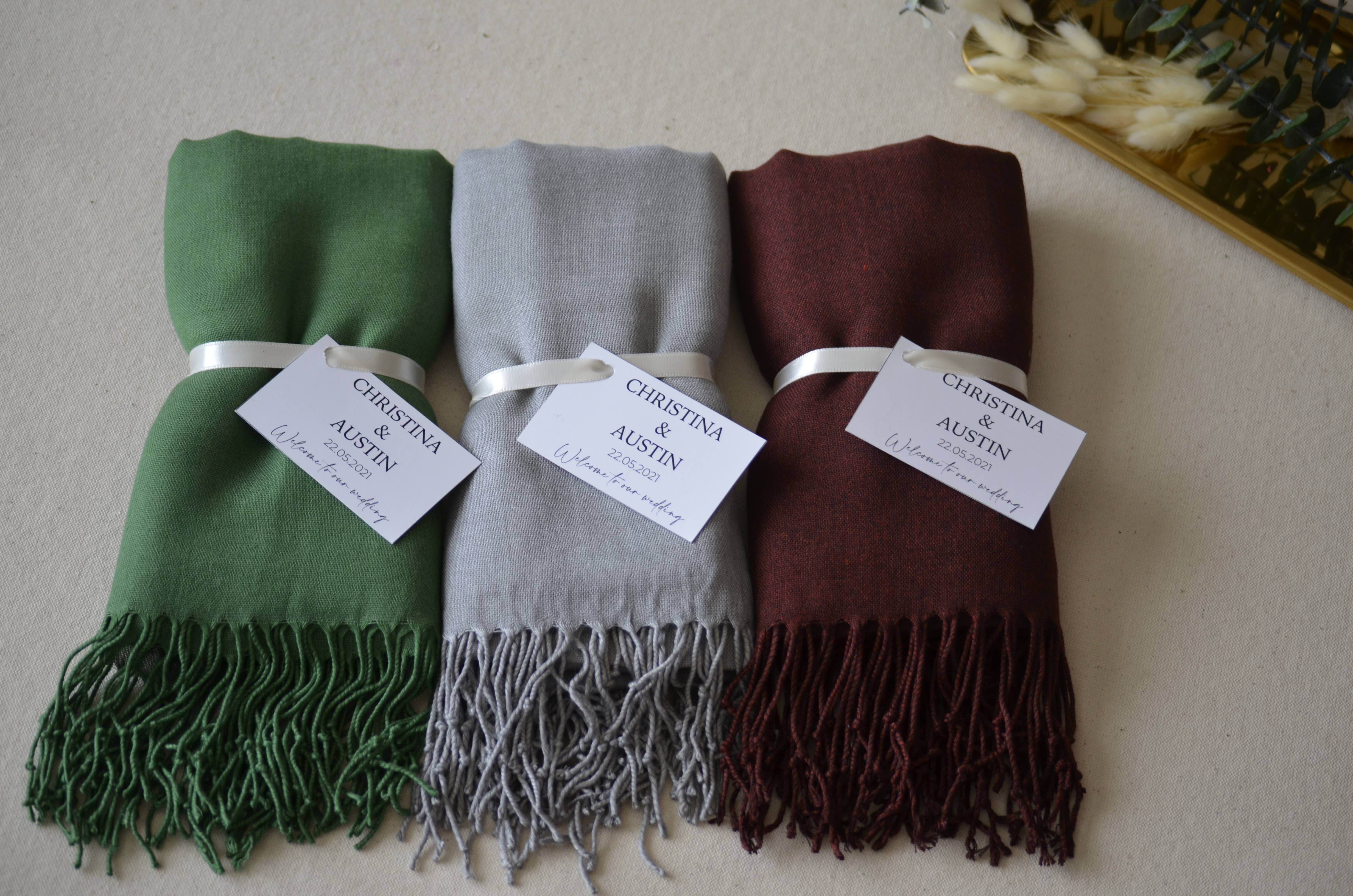 Uniq Favors - Vente Écharpe – femme - Pashmina Shawl Wedding, Faveur de douche nuptiale, foulards en vrac7