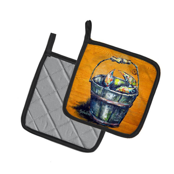 Caroline's Treasures – wholesale Oven mitt/pot holder – A Crab Bucket Pot Holders MW2004