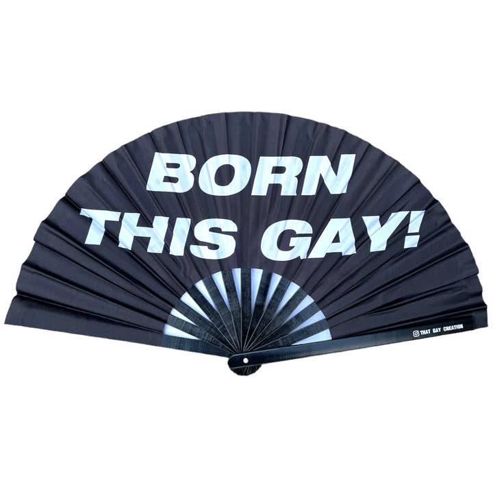 That Gay Creation – wholesale Tillbehör – Born This Gay Clocking Fan, Sommartillbehör för festivaler