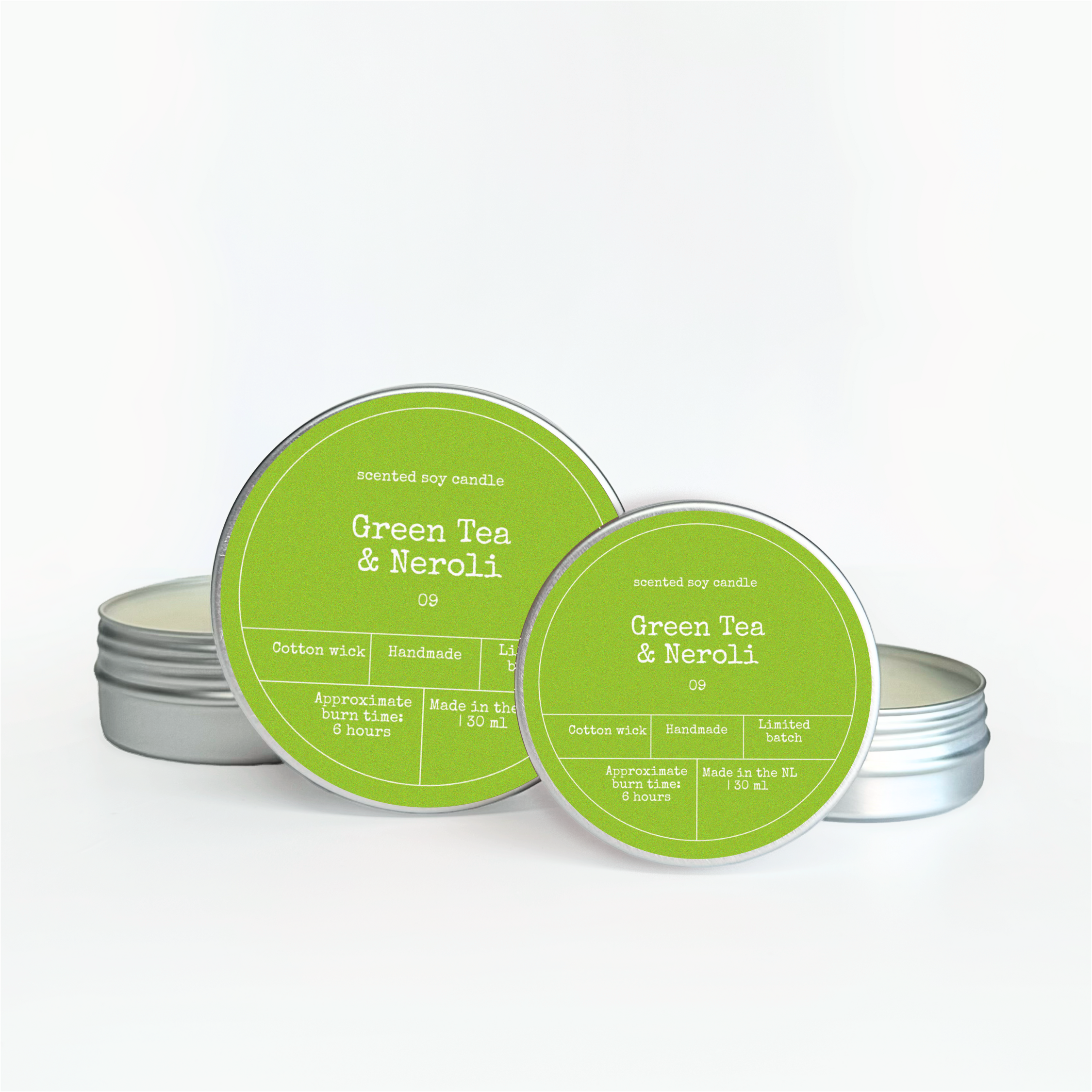 Bon Babef - Wholesale Jar/Filled Candle - SOY WAX SCENTED CANDLE | GREEN TEA & NEROLI1