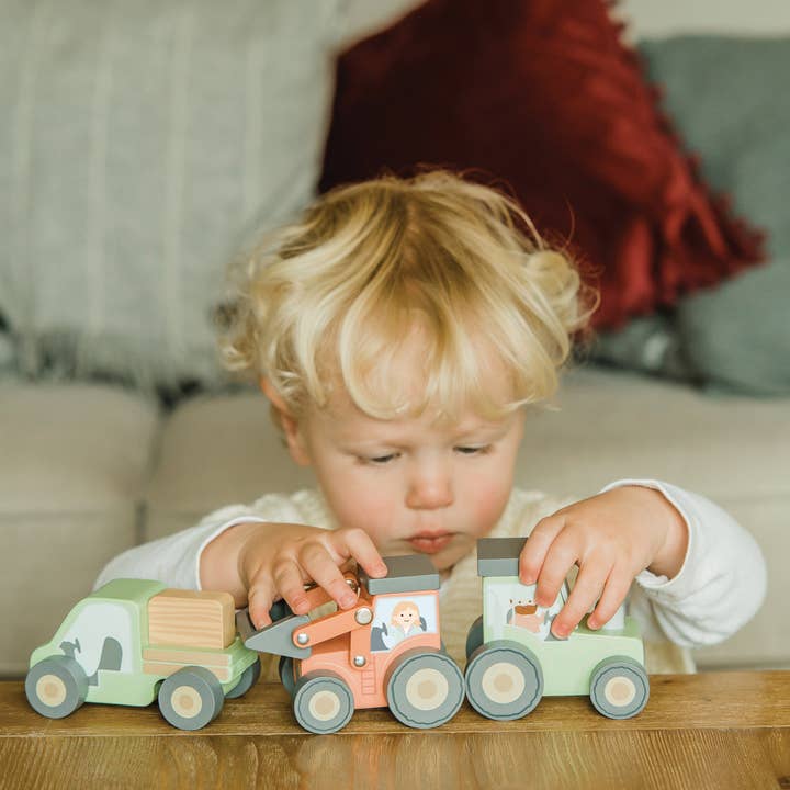 Orange Tree Toys - Wholesale Toy Car/Truck - Kids - NEW! Farm Wooden Loader Tractor