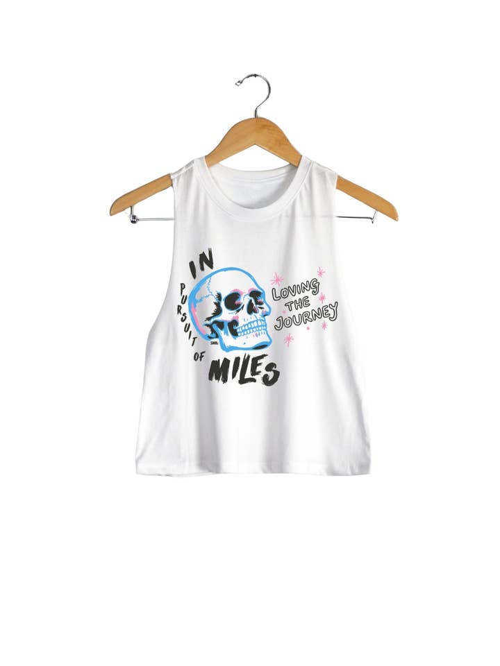 Pursuit of Miles Racerback Tank for wholesale by Sarah Marie Running Co