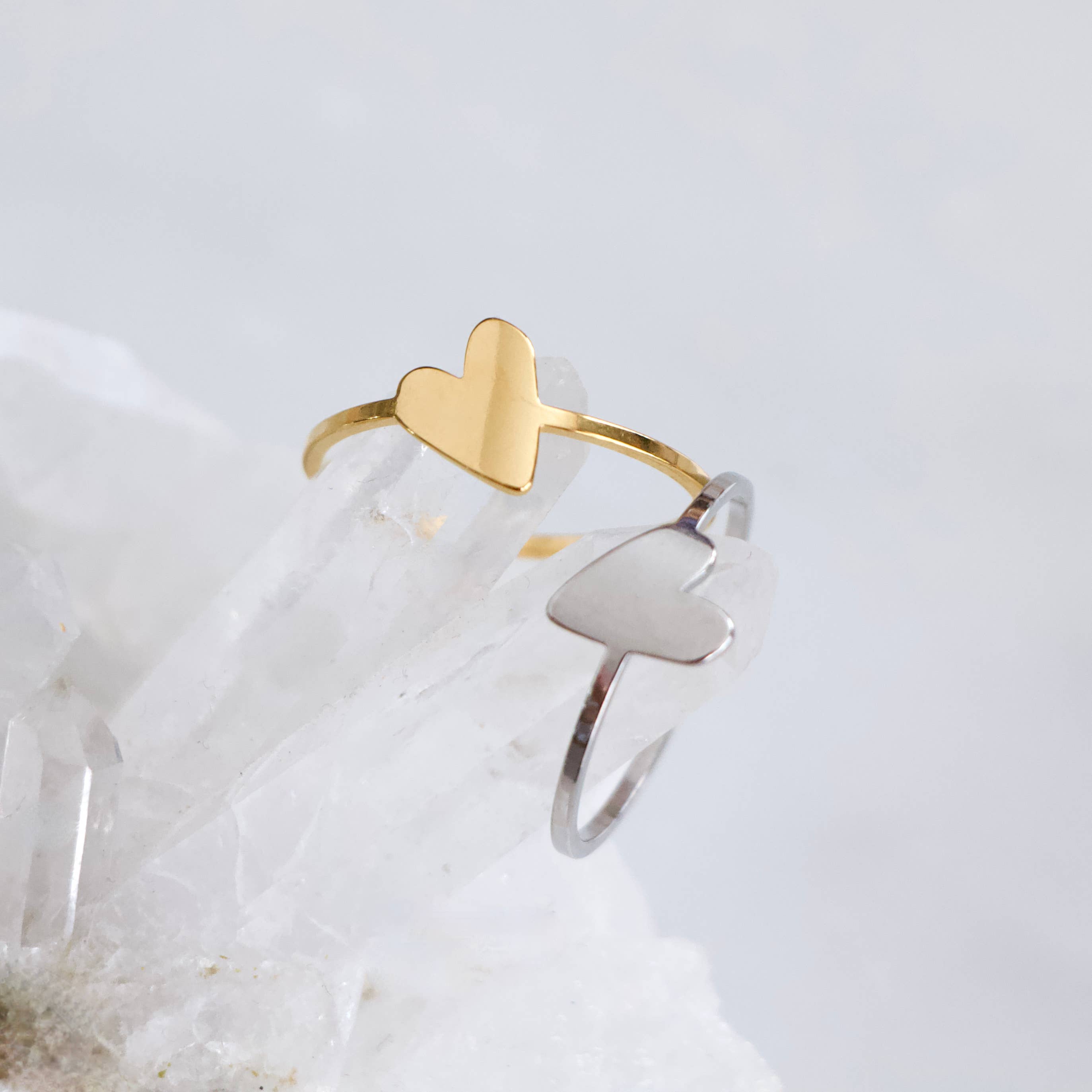 Mesa Blue - Vente Anneau/bague à empiler - Bague Heart Stack - Imperméable5