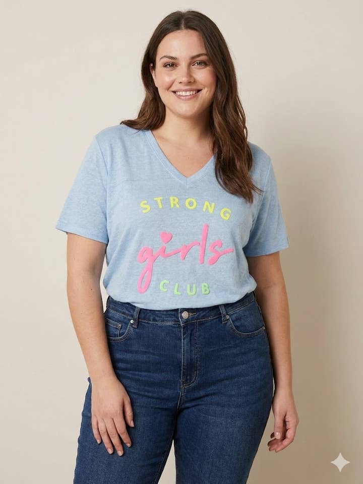 Plus Size - Oversized T-shirt with Print for wholesale by C'MELODIE