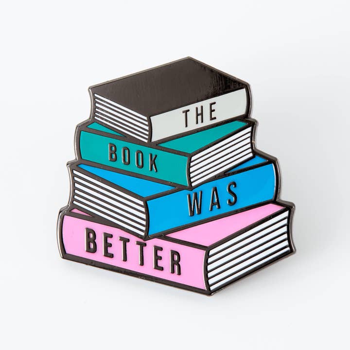 Punky Pins – wholesale Lapel pin/button – The Book Was Better Enamel Pin3