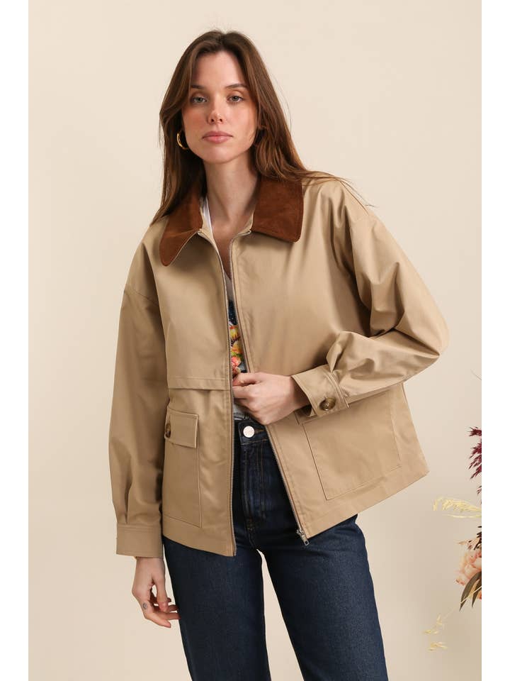 Attrait Paris - Wholesale Jacket - Women's - Short jacket with contrasting collar8