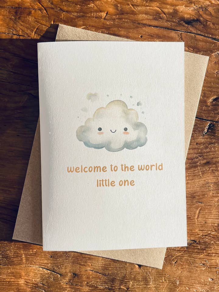 Welcome to the World Little One - Cloud for wholesale by To & From Cards