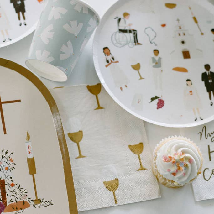 Be A Heart - Wholesale Disposable Cup - Holy Spirit Dove Paper Cups | Catholic Party Paper Goods
