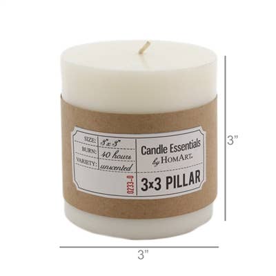HomArt - Wholesale Pillar Candle - Pillar 3 x 3 - Ivory1
