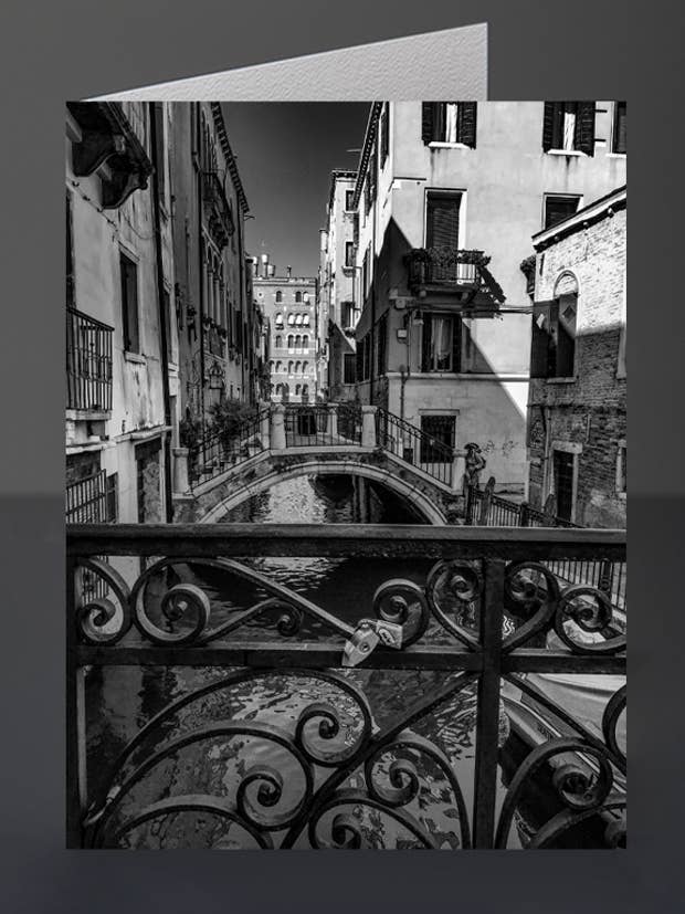 Venice Artwork 129-15 BW / Greeting Card for wholesale by Eliot Siegel & The British Art Gallery