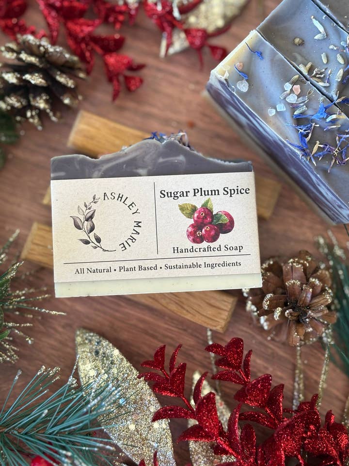 Sugar Plum Spice Bar Soap-Christmas, gifts, Stocking Stuffer for wholesale by Ashley Marie Soap