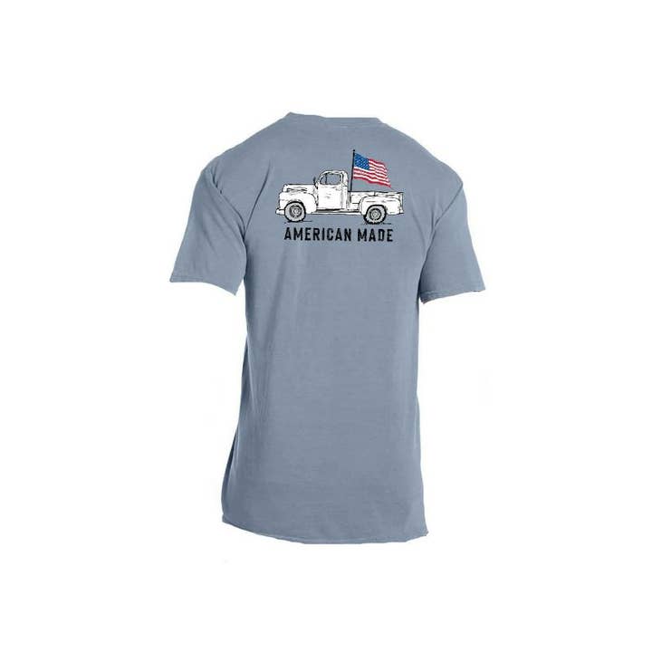 Jane Marie - Wholesale Screen Printed T-Shirt - Kids - Kids American Made Blue T-Shirt, Size M