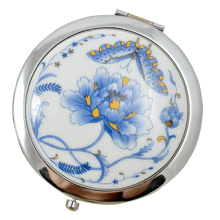 Original Source - Wholesale Compact Mirror - Porcelain Compact Mirrors - Blue