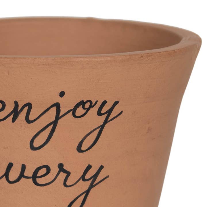 Foreside Home & Garden - Wholesale Plant Pot - SALE - Enjoy Every Moment Gift Terracotta Planter Pot