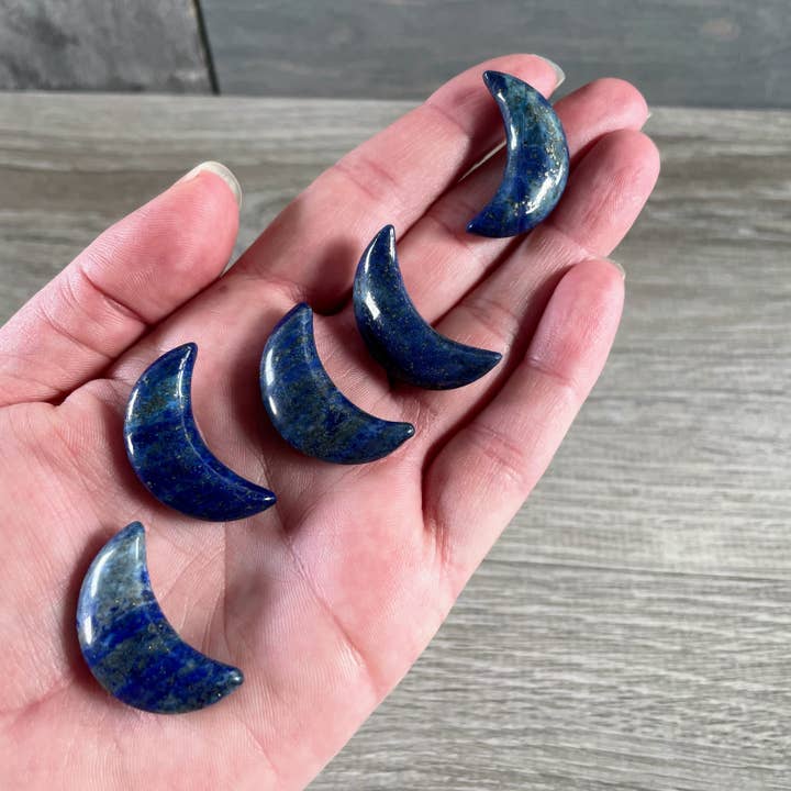 Keystone Crystals - Wholesale Spiritual Stone/Crystal - Assorted Gemstone Moons – 1 Inch Crescent Moon Carvings9