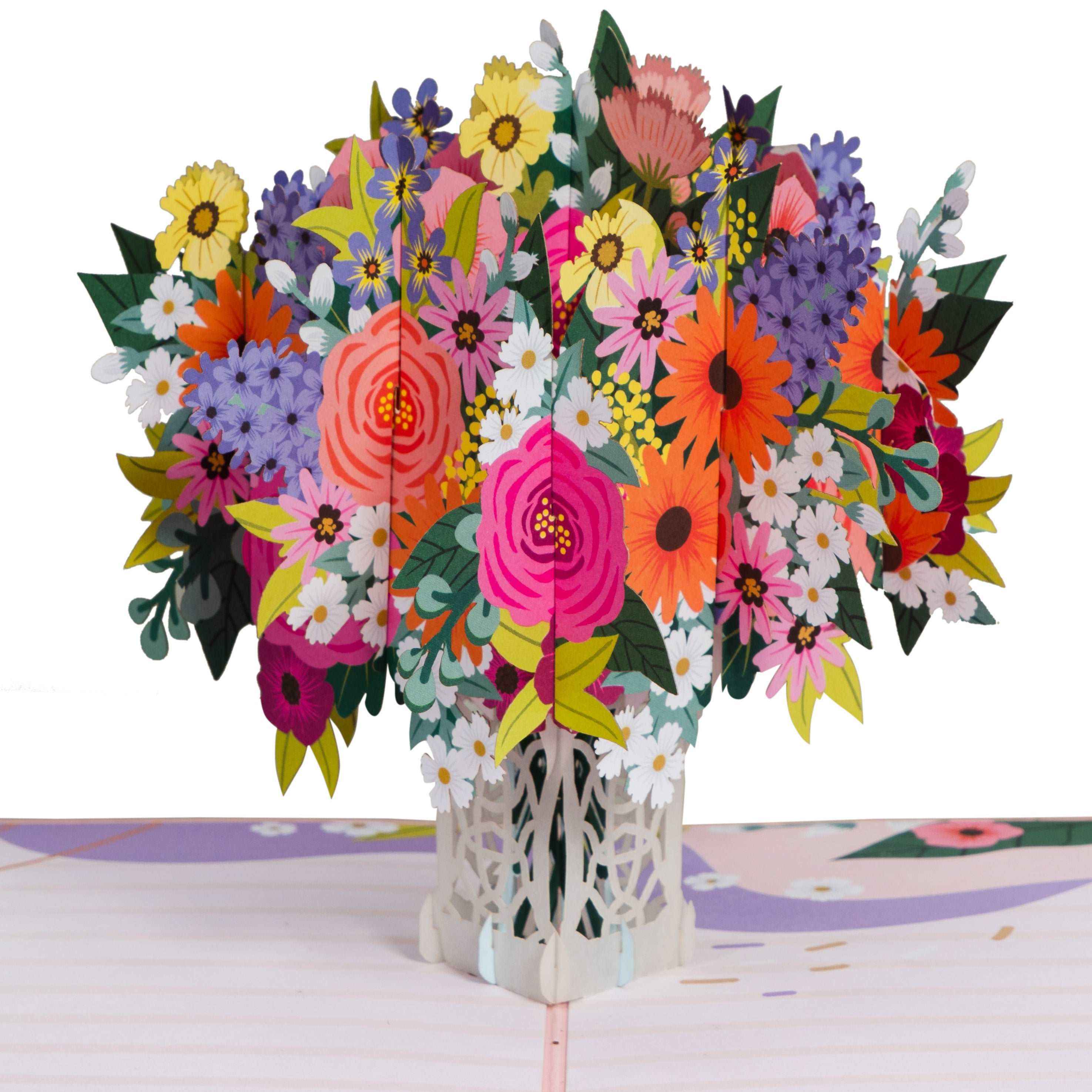 Paper Love - Wholesale Everyday Greeting Card - Floral Arrangement Pop Up Card4