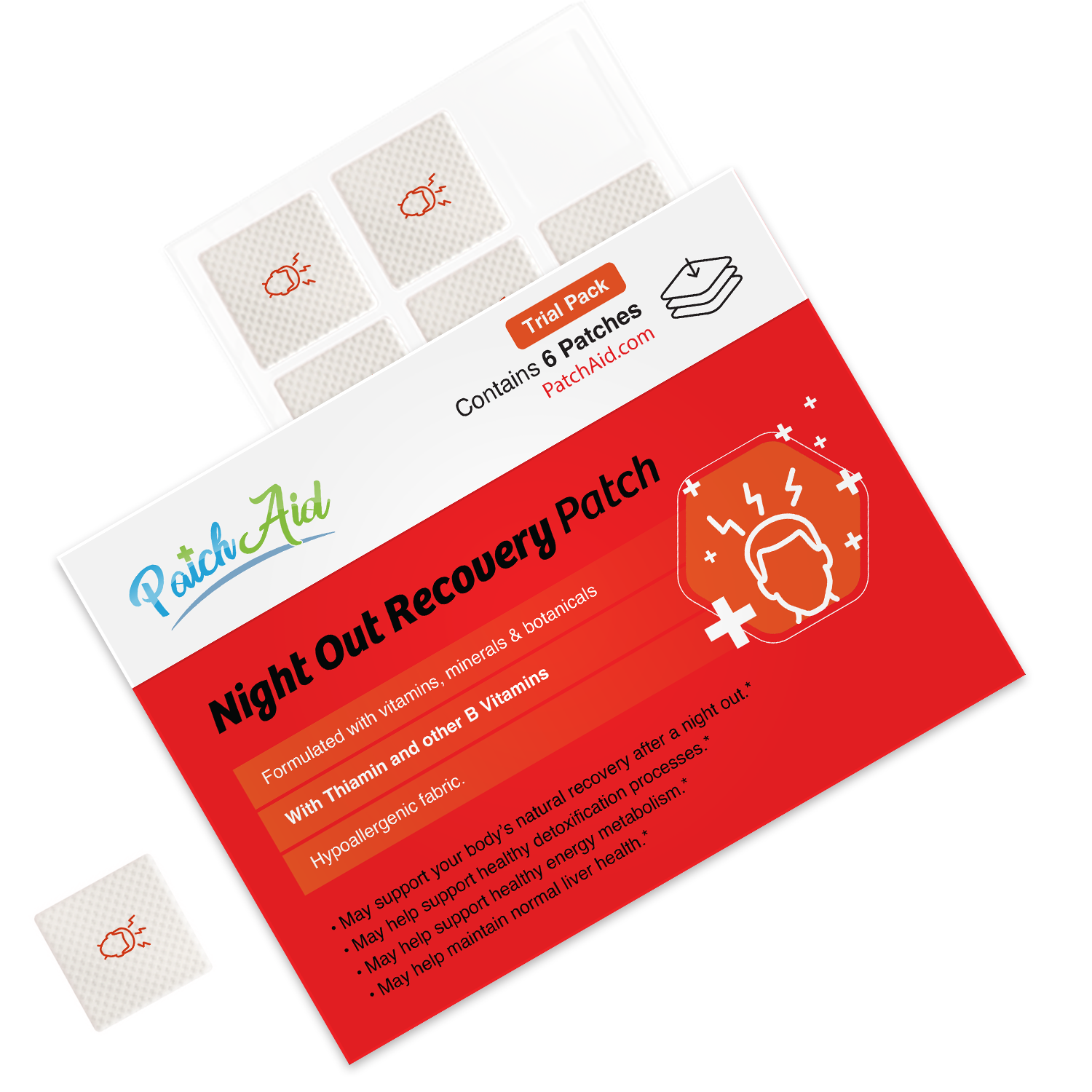 PatchAid – wholesale Oral supplement/vitamin – Hangover Plus Patch - Fast Recovery & Vitamin Support3