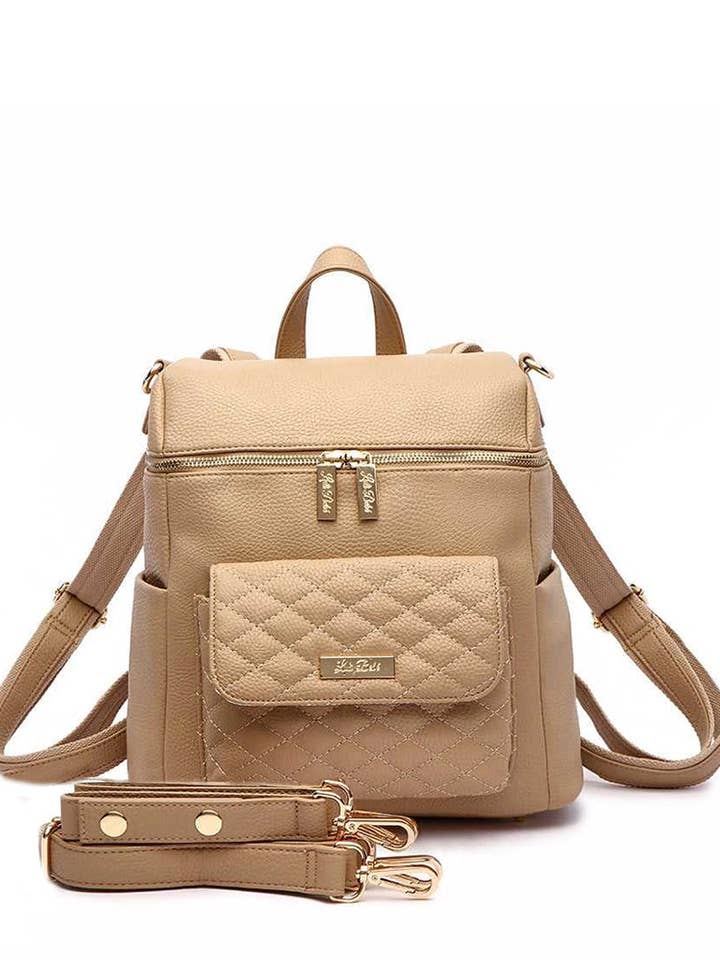 Petit Monaco Diaper Bag | Latte for wholesale by Luli Bebe