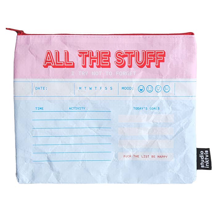 Große Tasche All The Stuff I Try aus recyceltem Kunststoff für den Großhandel von Studio Inktvis