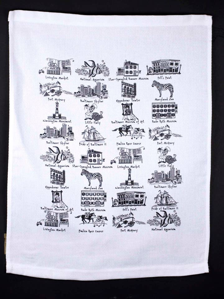 Baltimore Tea Towel for wholesale by The Dish