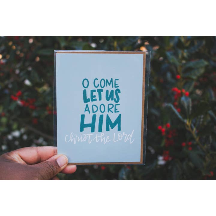 O Venha Deixar-nos Adorá-lo Cartão de Saudações por atacado de Milk & Honey