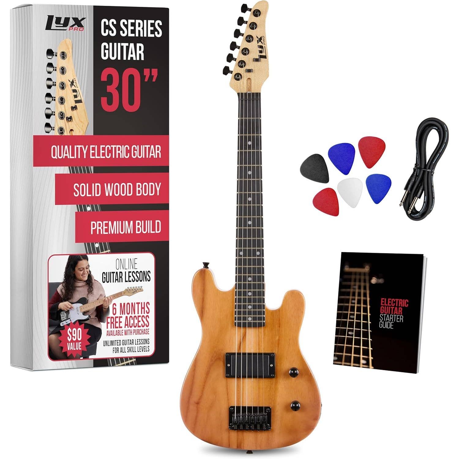 LyxPro – wholesale Musical instrument – CS 30” Beginner Electric Guitar Kit with Guitar & More!3