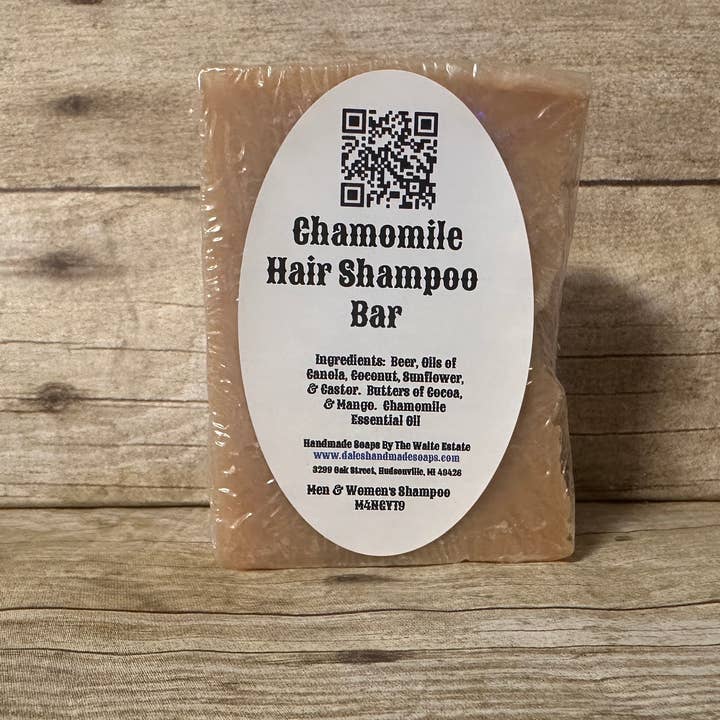 Chamomile Hair Shampoo Bar for wholesale by Dales Handmade Soaps & More